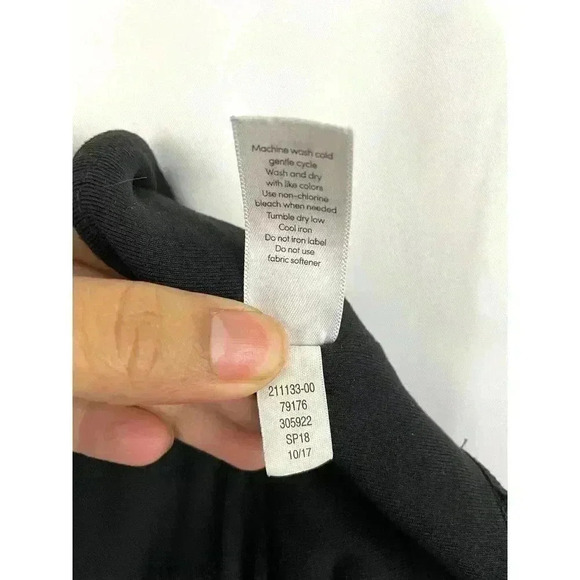 Athleta Black Leggings MEDIUM Mesh Women's Workout Activewear Low Rise Capri - Picture 8 of 13